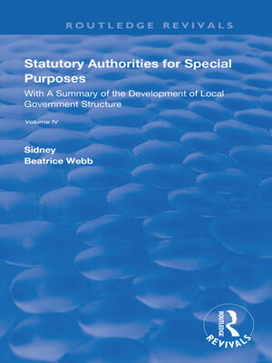cover image of Statutory Authorities for Special Purposes